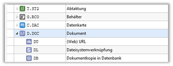 Bausteinkonfiguration Dokument