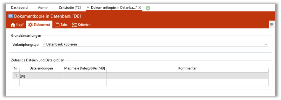 Tab Dokument
