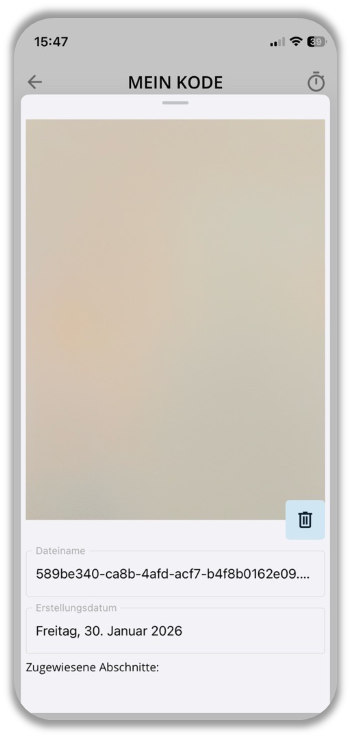 Detailansicht eines Fotos